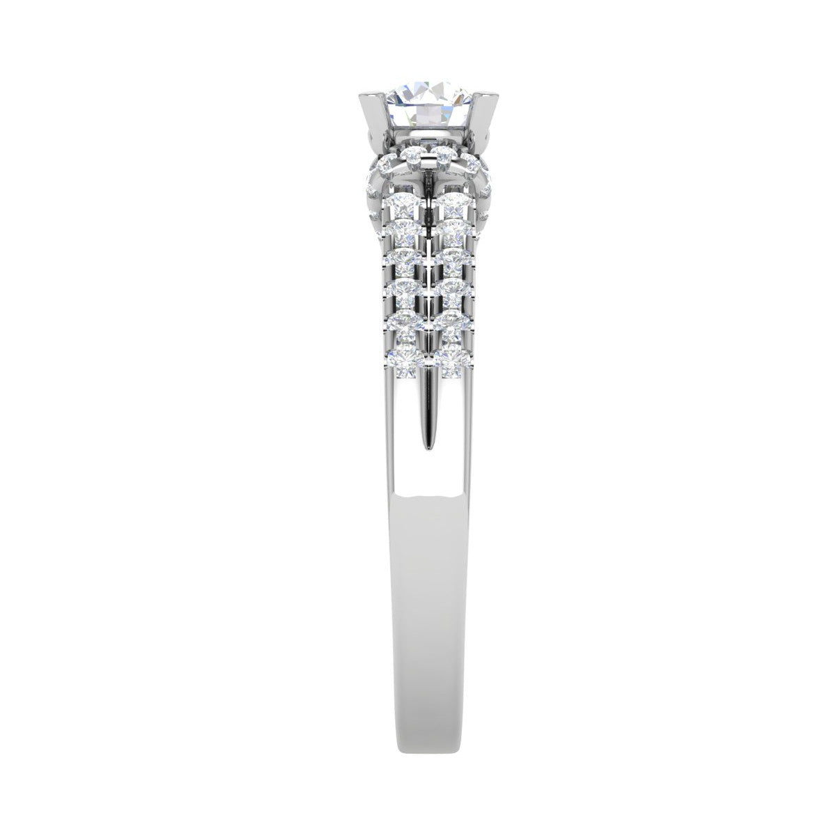 0.50 cts Solitaire Split Diamond Shank Platinum Ring JL PT RP RD 207   Jewelove.US