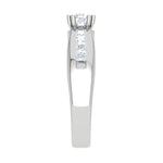 Load image into Gallery viewer, 0.50 cts Solitaire with Princess Cut Diamonds Shank Platinum Ring JL PT RC RD 275   Jewelove.US
