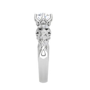 Designer 0.30 cts Solitaire Diamond Platinum Ring for Women JL PT RV RD 115   Jewelove