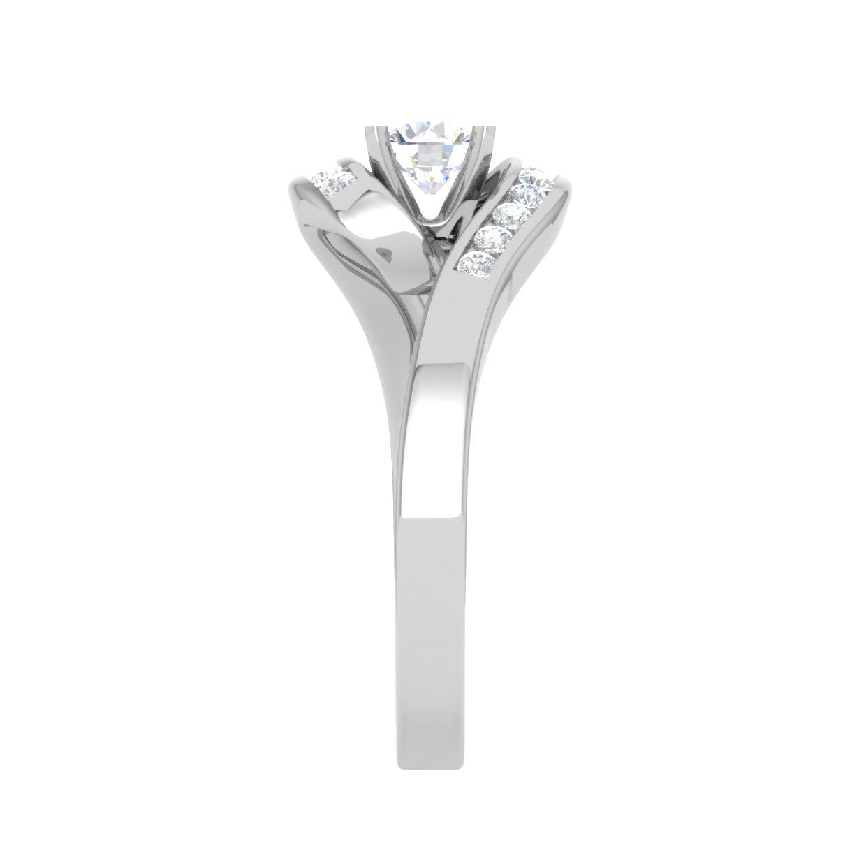 0.50 cts Solitaire Diamond Shank Platinum Ring JL PT RP RD 127   Jewelove.US