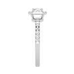 Load image into Gallery viewer, 0.50 cts Square Halo Solitaire Diamond Shank Platinum Ring JL PT RH RD 198   Jewelove.US
