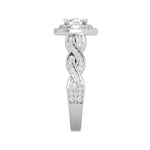 Load image into Gallery viewer, 0.50 cts Solitaire Double Halo Diamond with Twisted Shank Platinum Ring JL PT RH RD 275   Jewelove.US
