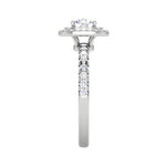 Load image into Gallery viewer, 0.50 cts. Solitaire Double Halo Diamond Shank Platinum Ring JL PT RH RD 229   Jewelove.US
