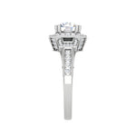 Load image into Gallery viewer, Designer 0.50cts Solitaire Halo Diamond Split Shank Platinum Ring JL PT EN7160-1WG   Jewelove.US
