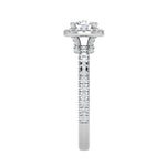 Load image into Gallery viewer, 0.50 cts Solitaire Halo Diamond Shank Platinum Ring JL PT RH RD 247   Jewelove.US
