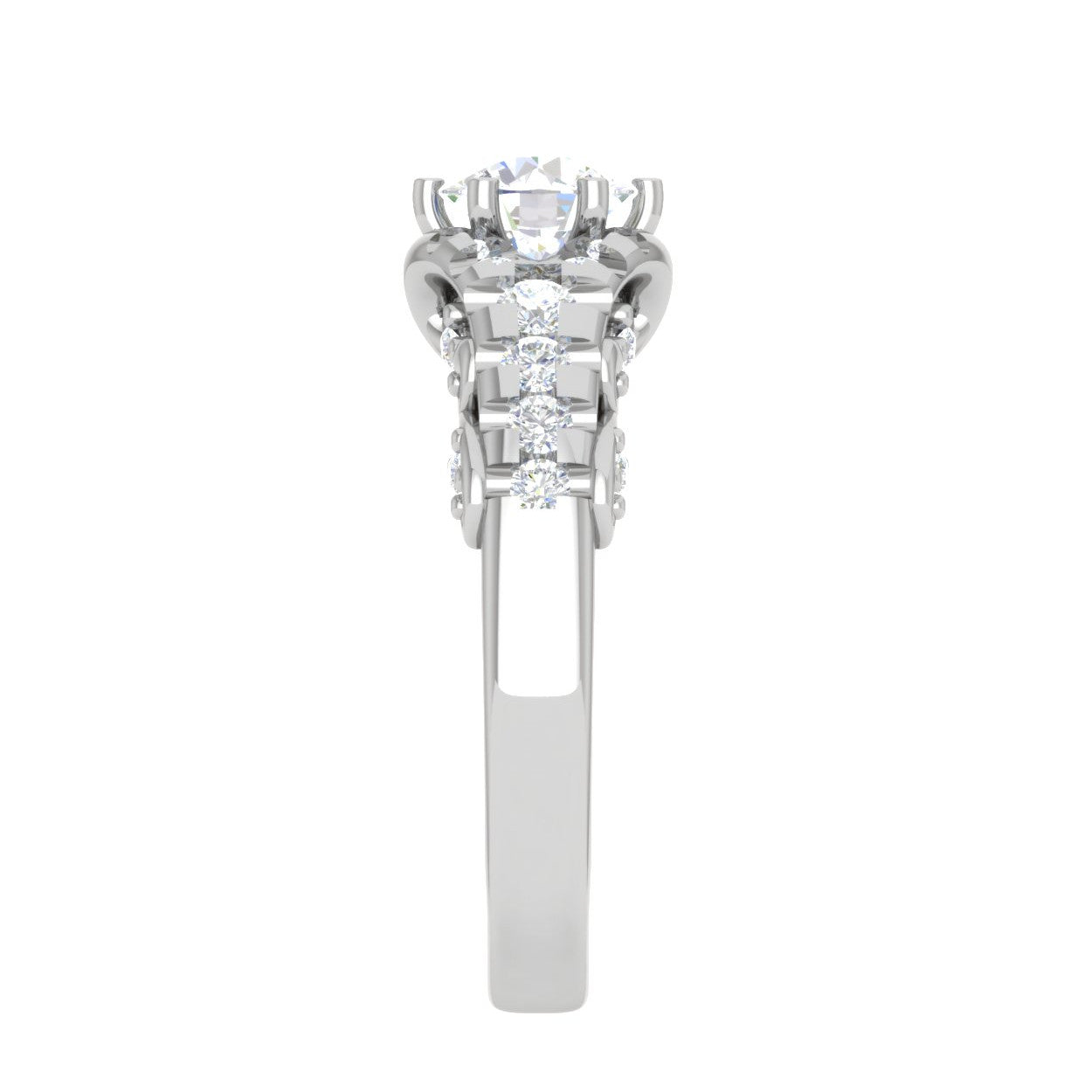 0.50 cts. Solitaire Designer Platinum Diamond Engagement Ring  for Women JL PT WB6030E   Jewelove