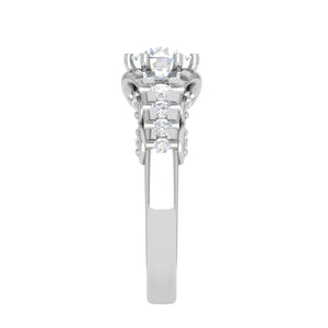 0.50 cts. Solitaire Designer Platinum Diamond Engagement Ring  for Women JL PT WB6030E   Jewelove