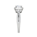 Load image into Gallery viewer, 0.50cts Diamond Halo Diamond Twisted Shank Solitaire Platinum Ring JL PT JRW078318   Jewelove.US
