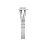 Load image into Gallery viewer, 0.30 cts. Cushion Solitaire Double Halo Split Shank Platinum Ring JL PT RH CU 252   Jewelove.US
