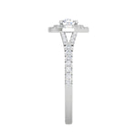 Load image into Gallery viewer, 0.50 cts Solitaire Double Halo Diamond Shank Platinum Ring JL PT RH RD 271   Jewelove.US
