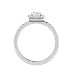 Load image into Gallery viewer, 0.50 cts Solitaire Halo Diamond Shank Platinum Ring JL PT RH RD 243   Jewelove.US
