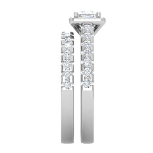 0.40cts Princess Cut Solitaire Platinum Diamond Shank Ring  for Women JL PT RV PR 141   Jewelove.US