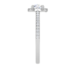 Load image into Gallery viewer, 0.50 cts Solitaire Halo Diamond Shank Platinum Ring JL PT RH RD 114   Jewelove.US
