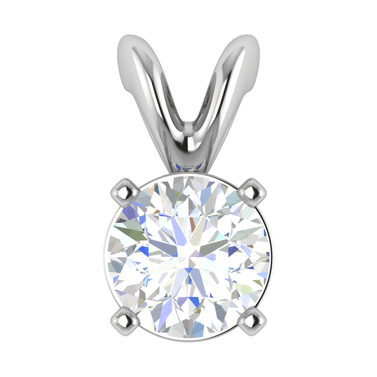 0.50 cts. Platinum Solitaire Pendant for Women JL PT P SP RD 102   Jewelove.US