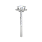 Load image into Gallery viewer, 0.70cts Solitaire Halo Diamond Shank Platinum Ring JL PT REHS1480   Jewelove.US
