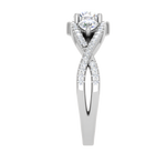 Load image into Gallery viewer, 0.50 cts Solitaire with Twisted Shank Diamond Platinum Ring JL PT R3 RD 169   Jewelove.US
