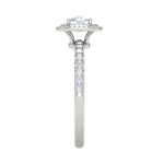 Load image into Gallery viewer, 0.50 cts Solitaire Double Halo Diamond Shank Platinum Ring JL PT RH RD 230   Jewelove.US
