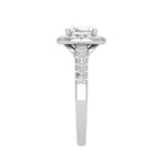 Load image into Gallery viewer, 0.50cts Cushion Solitaire Platinum Halo Diamond Shank Ring JL PT REHS1561   Jewelove.US
