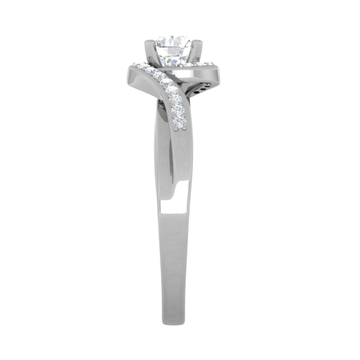 0.50 cts Solitaire Shank Diamond Platinum Ring JL PT RP RD 218   Jewelove.US