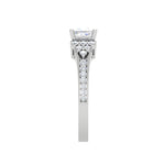 Load image into Gallery viewer, 0.30cts. Princess Cut Diamond Shank Platinum Solitaire Engagement Ring JL PT DR7962M   Jewelove.US
