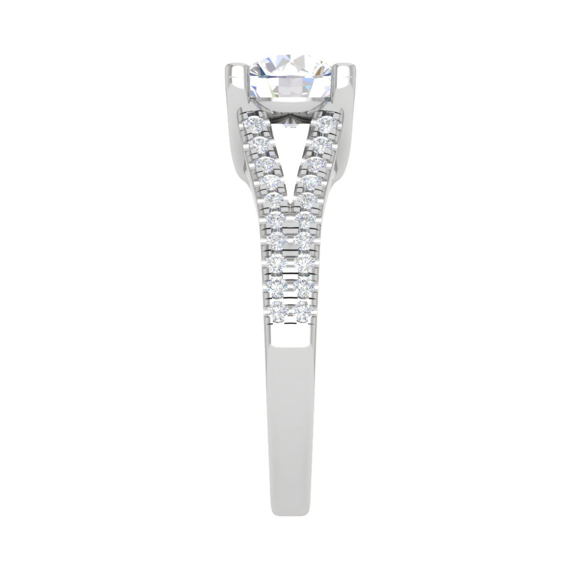 0.50 cts Solitaire Platinum Diamond Split Shank Ring JL PT PR RD 100   Jewelove.US