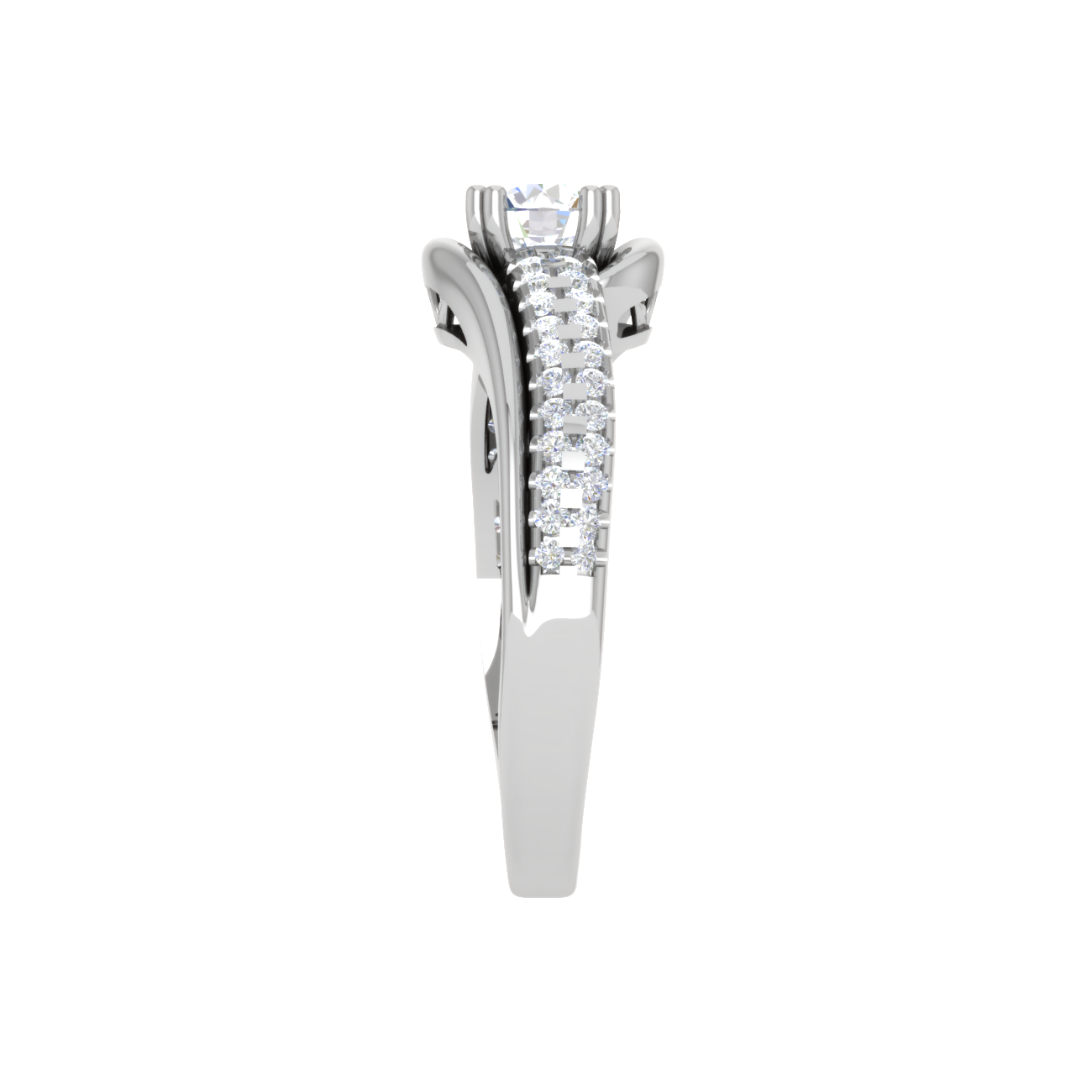 0.30cts Solitaire Diamond Split Shank Platinum Ring JL PT JRW1562MM   Jewelove.US