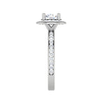 Load image into Gallery viewer, 0.70 cts Solitaire Halo Diamond Shank Platinum Ring JL PT RH RD 148   Jewelove.US
