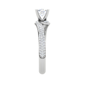 0.50 cts Solitaire Split Shank Diamond Platinum Ring JL PT RP RD 194   Jewelove.US