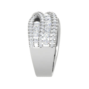 Designer Platinum Diamond Ring for Women JL PT WB6029   Jewelove