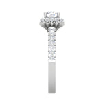 Load image into Gallery viewer, 0.50 cts Solitaire Single Halo Diamond Shank Platinum Ring JL PT RH RD 191   Jewelove.US
