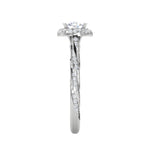 Load image into Gallery viewer, Designer 0.50 cts Solitaire Halo Diamond with Shank Platinum Ring JL PT RH RD 277   Jewelove.US
