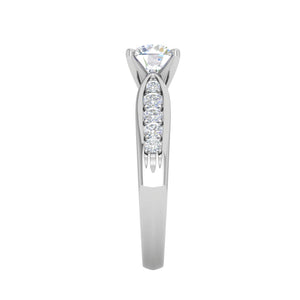 0.50cts Solitaire Diamond Shank Platinum Ring JL PT WB5799E   Jewelove.US