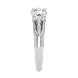 0.50 cts. Solitaire Three Stone Diamond Platinum Engagement Ring JL PT R3 RD 120-A   Jewelove.US