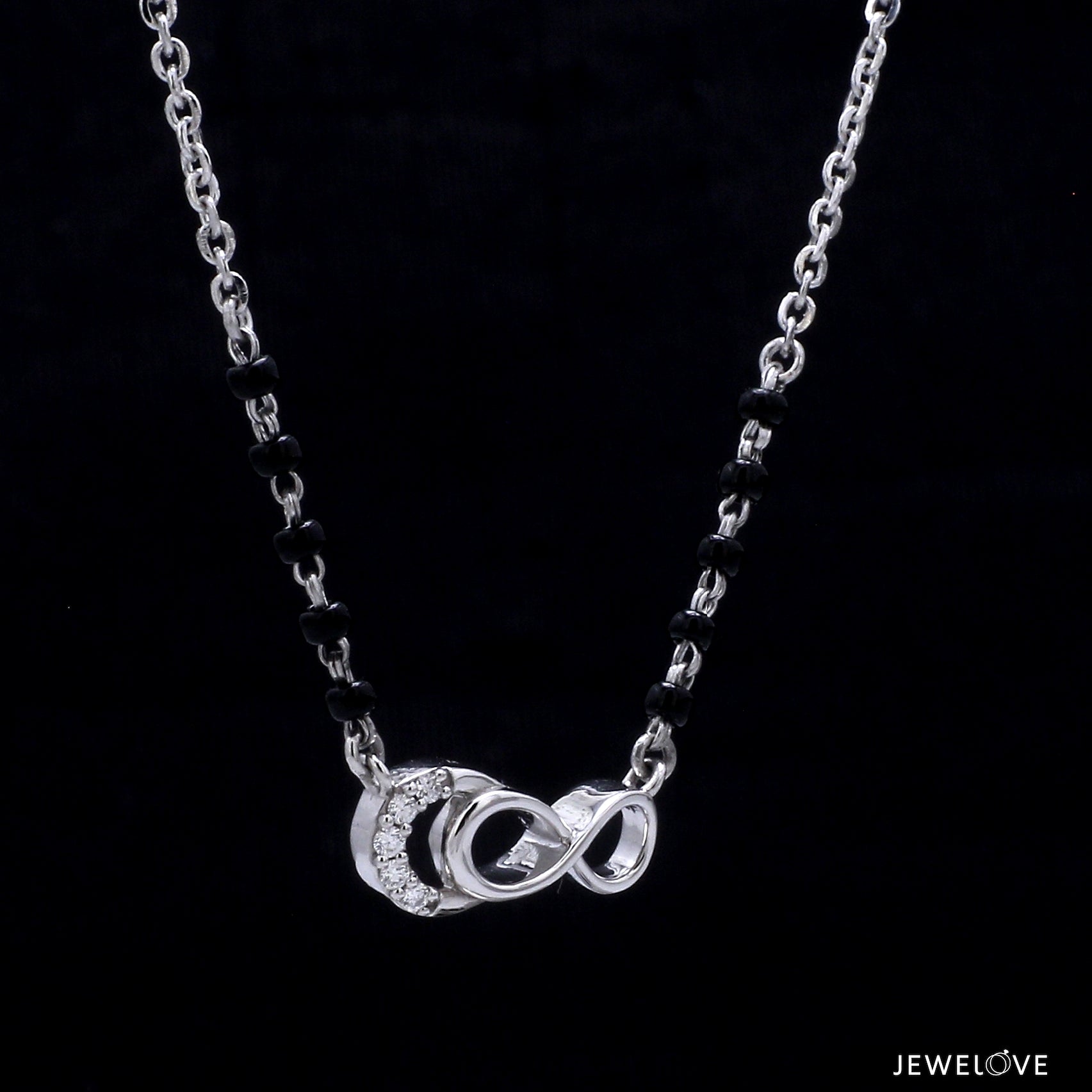 Platinum Diamond Mangalsutra Pendant with Chain JL PT MS 102   Jewelove.US