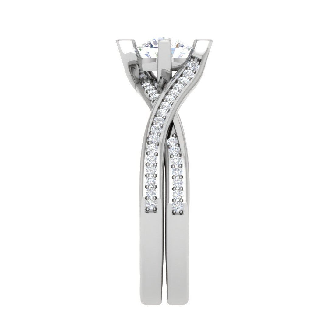 0.50 cts Solitaire Diamond Twisted Shank Platinum Ring JL PT RP RD 129   Jewelove.US