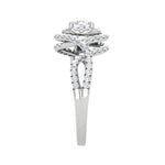 Load image into Gallery viewer, 0.50cts Solitaire Double Halo Diamond Twisted Shank Platinum Ring JL PT WB5922E   Jewelove.US
