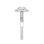 Load image into Gallery viewer, 0.50cts Halo Solitaire Halo Diamond Shank Platinum Ring JL PT WB5817E   Jewelove.US
