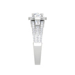 Load image into Gallery viewer, 0.50 cts Solitaire Halo Diamond Split Shank Platinum Ring JL PT JRW08021T   Jewelove.US
