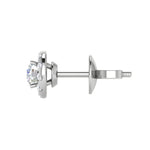 Load image into Gallery viewer, Platinum Solitaire Halo Earrings JL PT E EF10871   Jewelove.US
