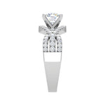 Load image into Gallery viewer, 0.50cts Solitaire Halo Diamond Split Shank Platinum Ring JL PT WB5917E   Jewelove.US
