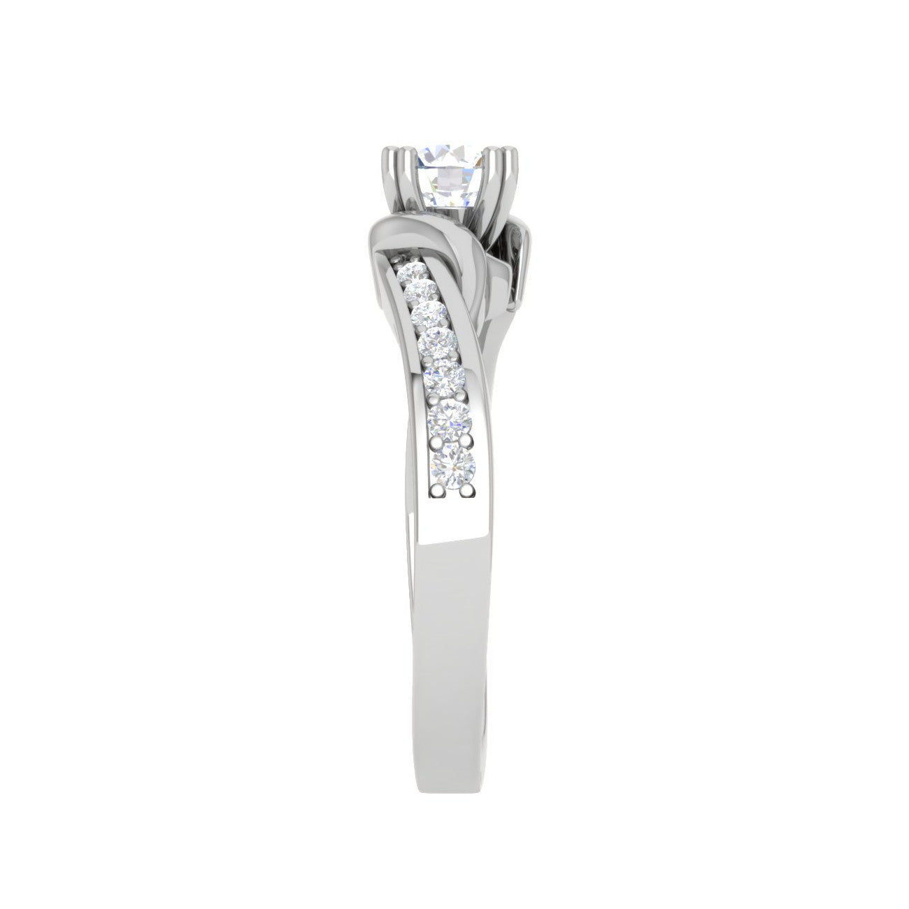 0.30cts Solitaire Diamond Shank Platinum Ring JL PT JRW1557MM   Jewelove.US