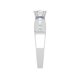 0.50 cts Pointer Solitaire Platinum Ring with Princess Cut Diamonds JL PT RC RD 275   Jewelove.US