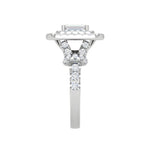 Load image into Gallery viewer, 0.50cts Emerald Cut Solitaire Double Halo Diamond Shank Platinum Ring JL PT JRW2822MM   Jewelove.US
