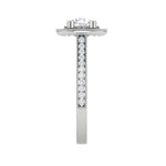 Load image into Gallery viewer, 0.70 cts Halo Diamond Shank Solitaire Platinum Ring JL PT RH RD 150   Jewelove.US
