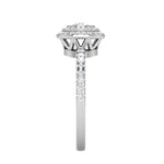 Load image into Gallery viewer, 0.50 cts Solitaire Double Halo Diamond Shank Platinum Ring JL PT RH RD 257   Jewelove.US
