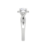 Load image into Gallery viewer, 0.50 cts Solitaire Halo Diamond Shank Platinum Ring JL PT JRW2596MM   Jewelove.US
