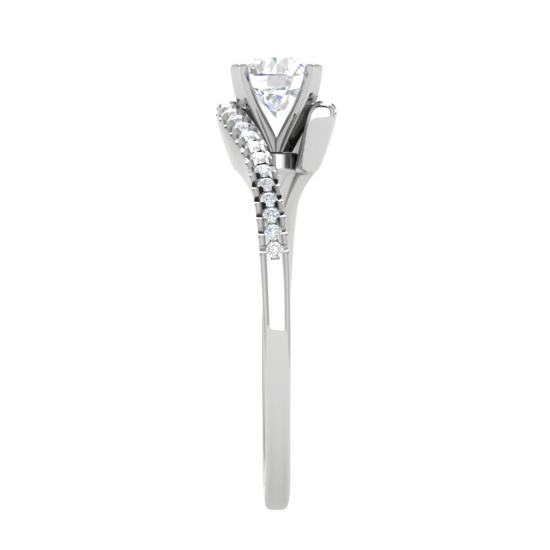 0.50 cts Solitaire Shank Diamond Platinum Ring JL PT RP RD 215   Jewelove.US