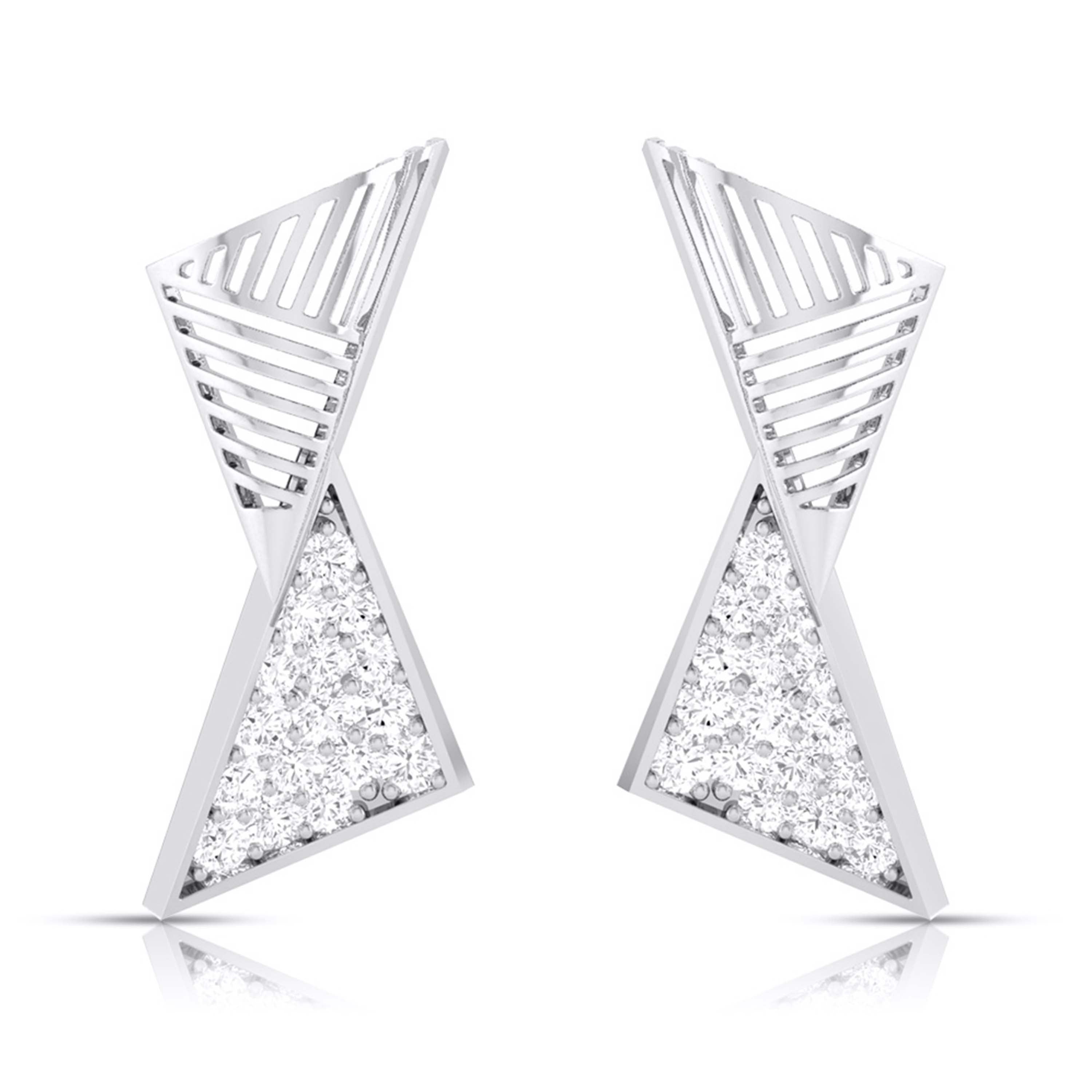 Designer Platinum Diamond Pendant & Earrings JL PT P BT 34-F  Earrings-only Jewelove.US