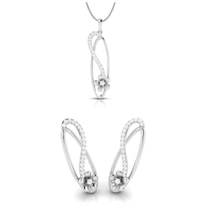 Designer Platinum Diamond Pendant Set JL PT P 39-C  Pendant-Set Jewelove.US