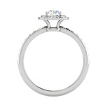 Load image into Gallery viewer, 0.50 cts Solitaire Double Halo Diamond Shank Platinum Ring JL PT RH RD 230   Jewelove.US
